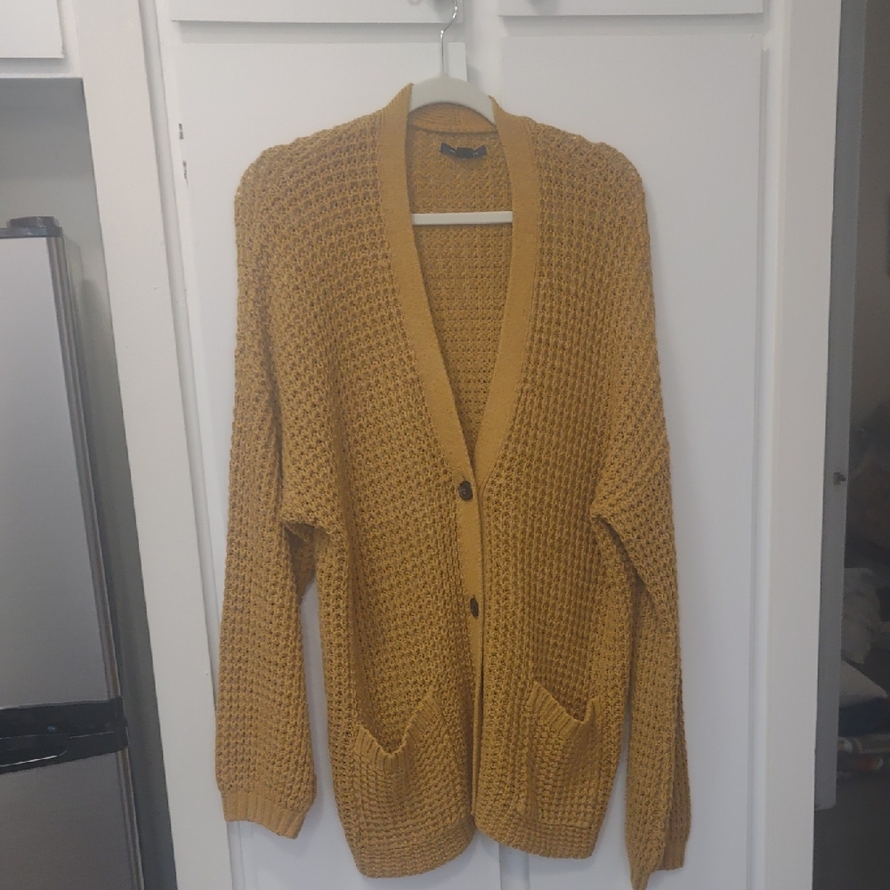 American Eagle Outfitters Mustard Cardigan